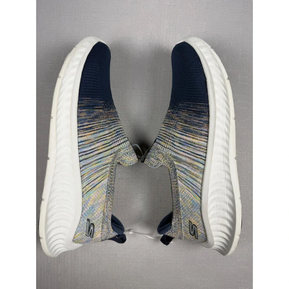 Skechers GoWalk Stretch Fit Navy Multicolor Slip On Sneakers 125651 Womens 11